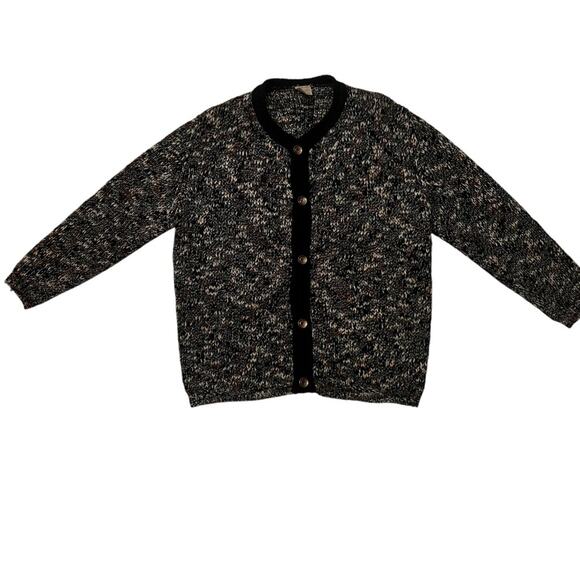 100% Wool | Women’s Large | Button Up  Multicolor Warm Cardigan |  Falke - Picture 1 of 9